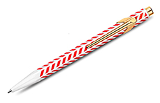 Caran d'Ache 849 Chevron (красно-белый корпус)