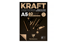 Clairefontaine Kraft Brown&Black A5 (склейка, 60 листов)