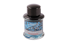 Чернила De Atramentis Pearlscent Cyan Blue Silver