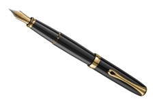 Diplomat Excellence A2 Black Lacquer Gold M 14 карат