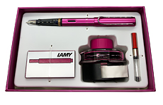 Большой набор Lamy Al-star Limited Edition 2018 Vibrant Pink F c картриджами и чернилами