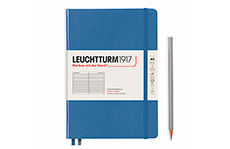 Leuchtturm1917 Medium A5 Denim (жесткая обложка, пастельно-голубой, в линейку)