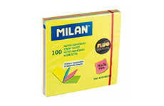 Самоклеящийся блок Milan Fluo (100 листов, 4 цвета)