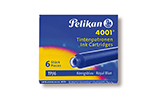 Картриджи Pelikan 4001 6 шт. (короткие, синие)