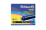 Картриджи Pelikan 4001 6 шт. (короткие, сине-черные)