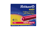Картриджи Pelikan 4001 6 шт. (короткие, красные)