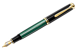 Pelikan Souveran M1000 F (черно-зеленый корпус)