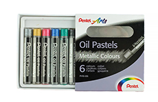 Набор Pentel Oil Pastels металлик (масляная пастель, 6 мелков)