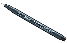 Pentel Pointliner 0.3 (черный)