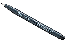 Pentel Pointliner 0.8 (черный)