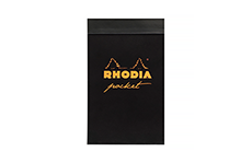 Карманный блокнот Rhodia Pocket Pad (в клетку, черный)