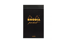 Карманный блокнот Rhodia Pocket Pad (в линию, черный)