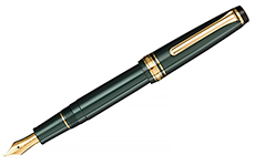 Sailor Professional Gear Slim Four Seasons MF (зеленый корпус, отделка - золото)