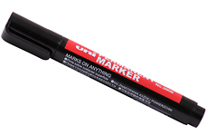 Uni-ball 380 перманентный маркер 1.0-4.5 (скошенный наконечник, черный)