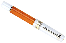 Moonman M400 EF (оранжевый корпус, двухцветное перо)