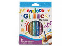 Набор маркеров с блестками Carioca Glitter (6 цветов)