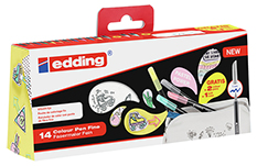 Набор фломастеров для рисования edding 1200 (14 цветов, с пеналом)