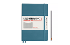 Leuchtturm1917 Medium A5 Stone Blue (жесткая обложка, в клетку)