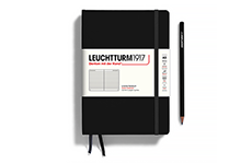 Leuchtturm1917 Medium A5 Black (жесткая обложка, в линейку)