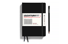 Leuchtturm1917 Medium A5 Black (жесткая обложка, в клетку)