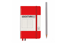 Leuchtturm1917 Pocket A6 Red (жесткая обложка, красный, в точку)