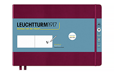 Leuchtturm1917 Sketchbook Medium A5 Port Red Landscape (жесткая обложка, винный)