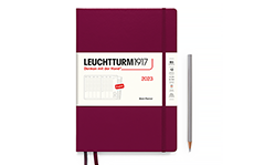 Еженедельник Leuchtturm1917 Composition B5 на 2023 год (твердая обложка, винный, с расписанием)