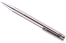 Lamy Logo шариковая (корпус - полированная сталь, синий стержень)