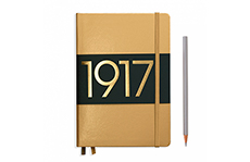 Leuchtturm1917 Medium A5 Gold (жесткая обложка, золотой, в линейку)