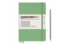 Leuchtturm1917 Medium A5 Sage (жесткая обложка, пастельно-зеленый, в клетку)