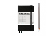 Leuchtturm1917 Pocket A6 Black (жесткая обложка, черный, в линейку)