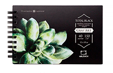 Блокнот Малевичъ GrafArt Total Black 10х15 см (черные листы, 150 г/м)