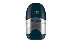 Ластик-точилка Milan Capsule Silver (темно-синий)