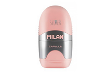 Ластик-точилка Milan Capsule Silver (розовый)