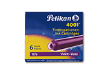 Картриджи Pelikan 4001 6 шт. (короткие, фиолетовые)