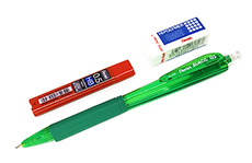 Набор Pentel AL405 зеленый (карандаш, ластик и грифели)