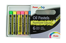 Набор Pentel Oil Pastels флуоресцентные (масляная пастель, 6 мелков)