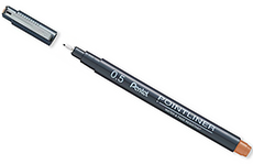 Pentel Pointliner 0.5 (сангина)