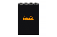 Блокнот на спирали Rhodia №16 (А5, в клетку, черный)