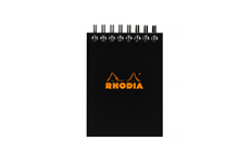 Блокнот на спирали Rhodia №11 (7.5x10.5, в клетку, черный)